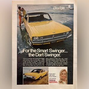 Dodge | Vintage Dart Swinger Magazine Advertisement